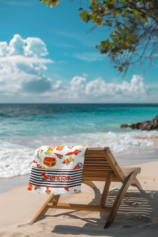 Pirate Beach Towel
