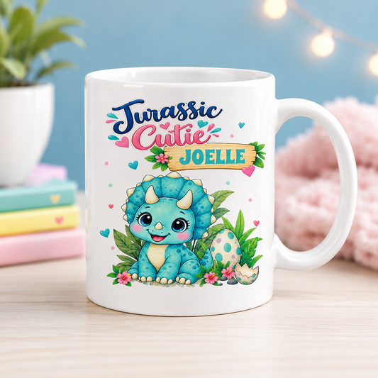 Personalized Jurassic Cutie Dinosaur Mug