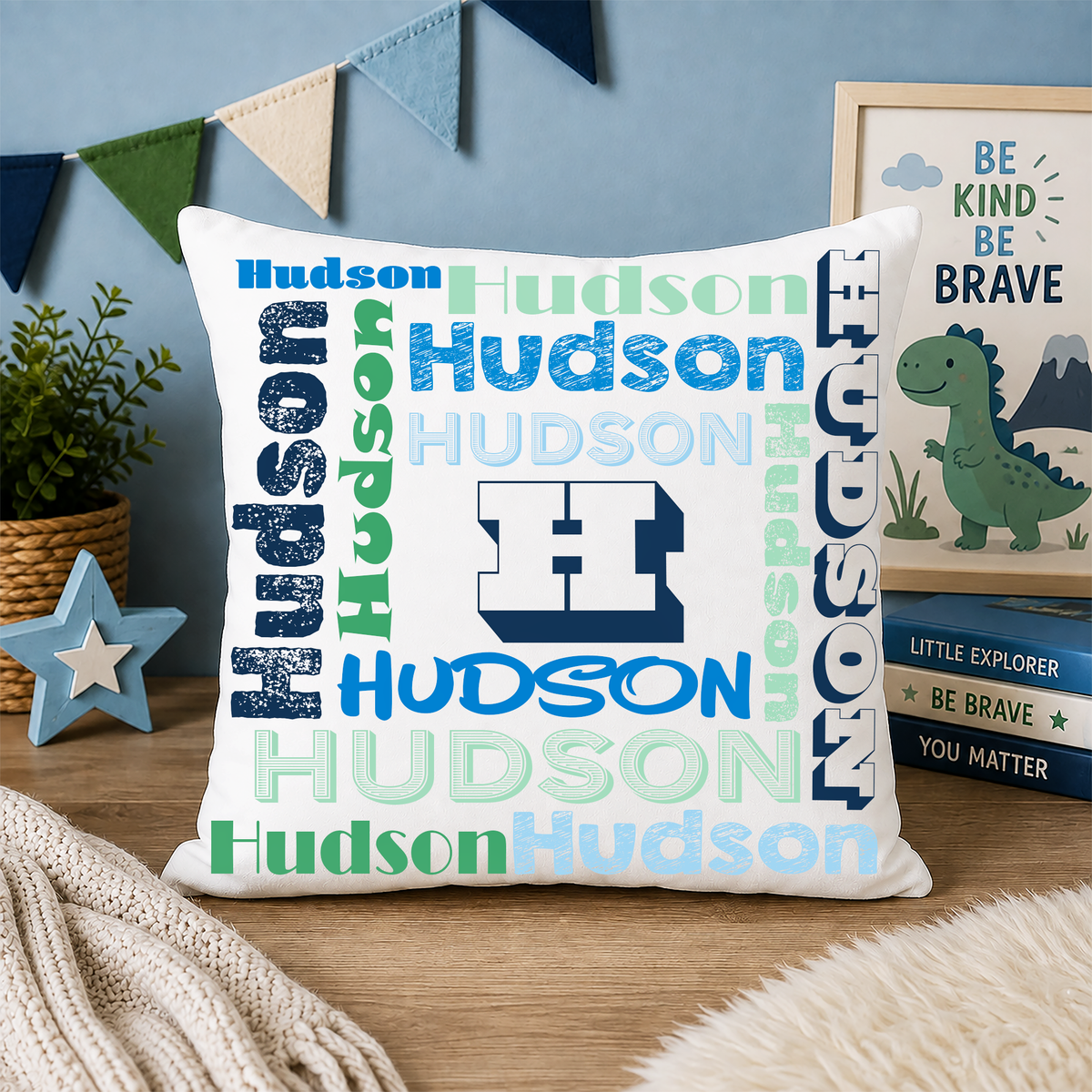 Customized Name Throw Pillow for Kids