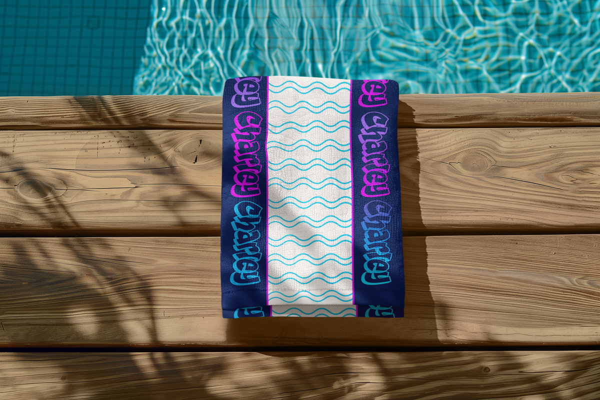 Neon Graffiti Beach Towel