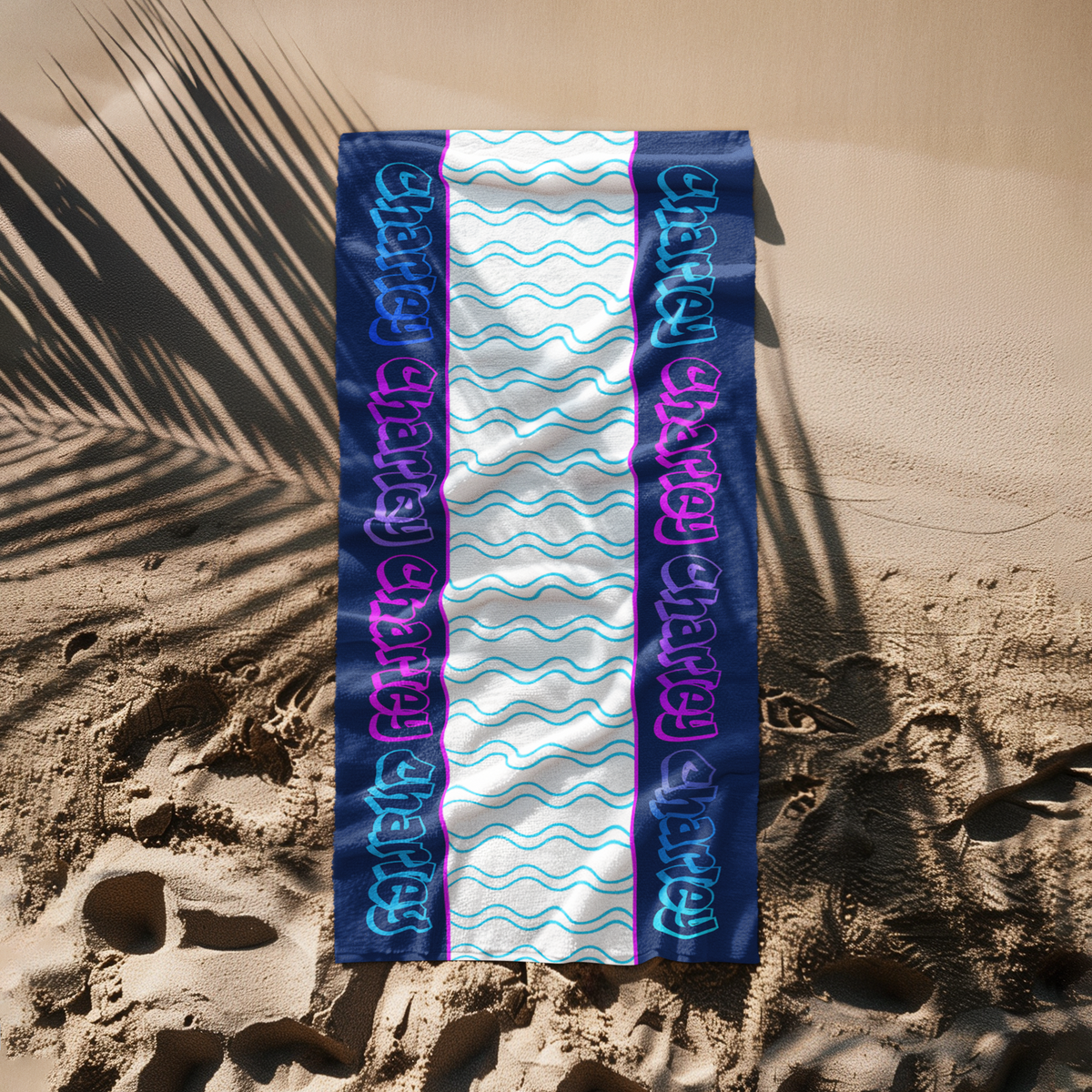 Neon Graffiti Beach Towel