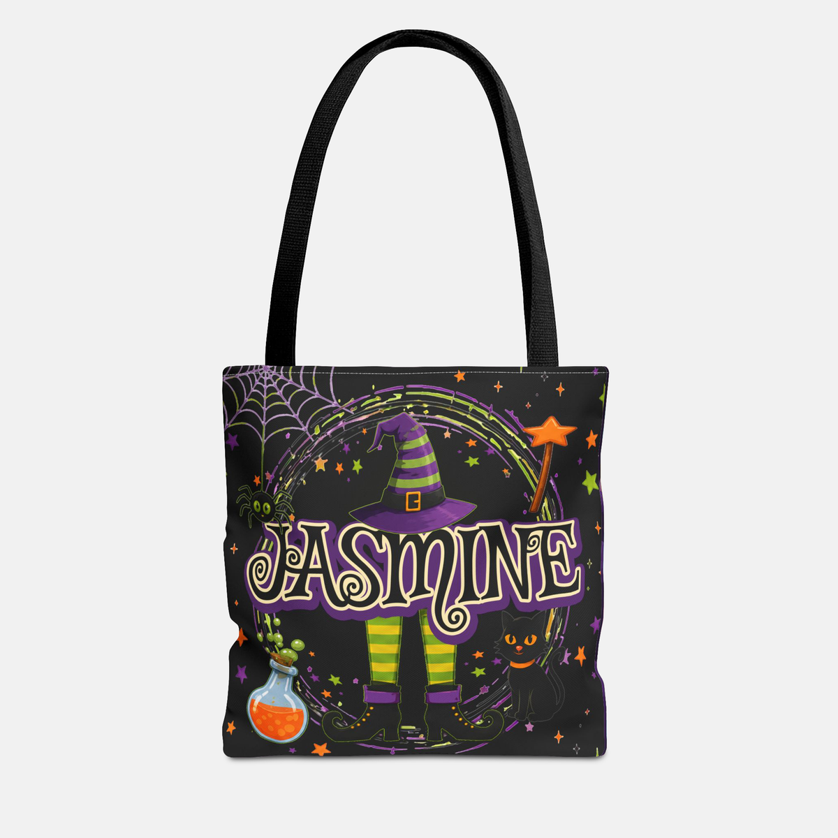 Personalized Witch Halloween Tote Bag