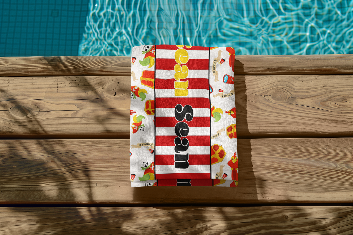 Pirate Beach Towel