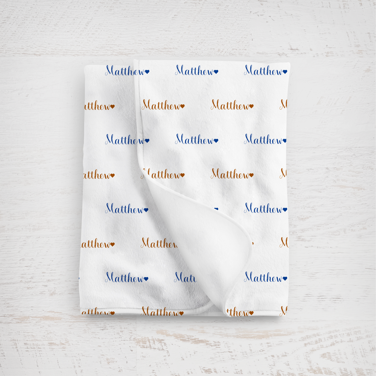 Newborn Name Blanket, Sweet Heart Baby Boy