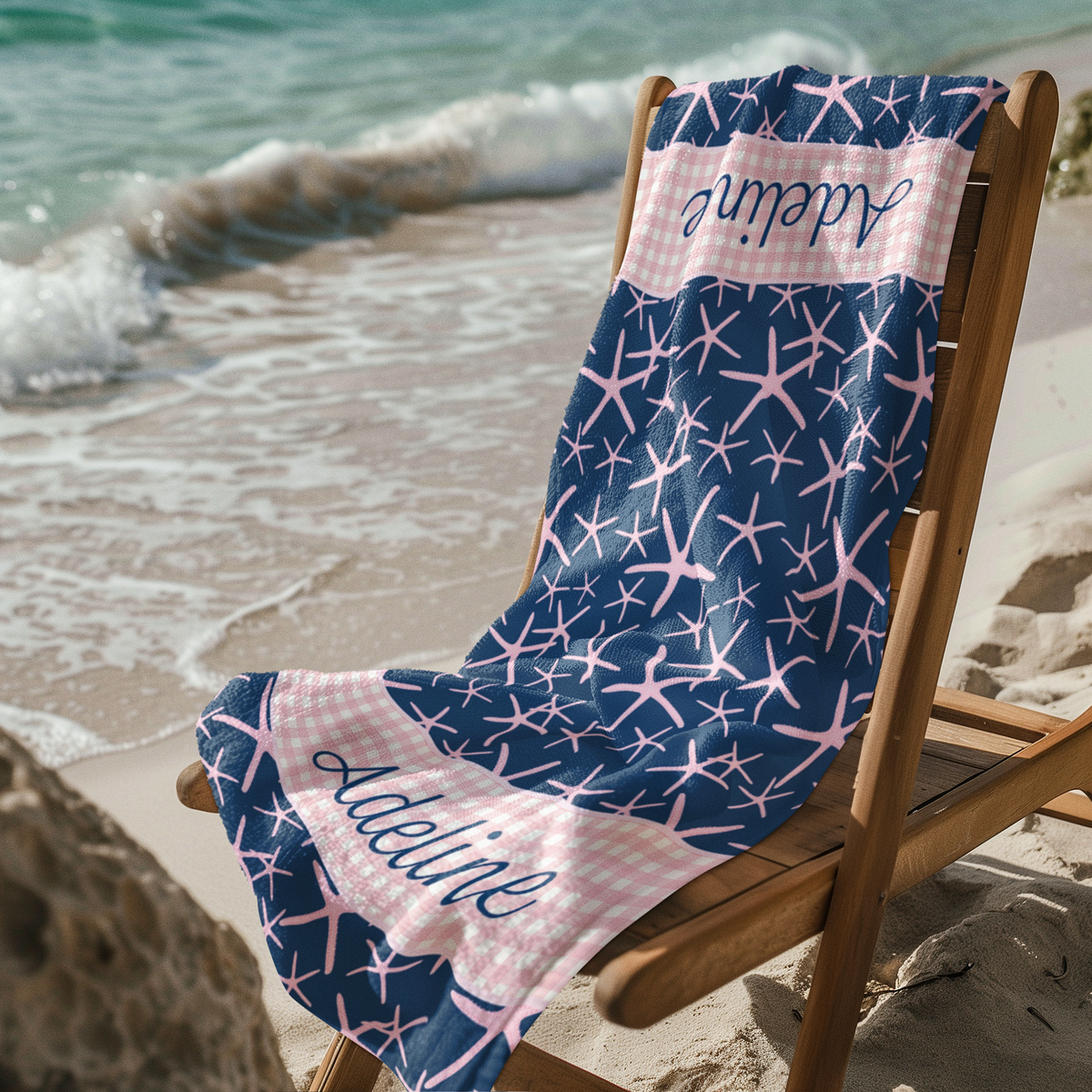 Starfish Beach Towel, Pink Starfish