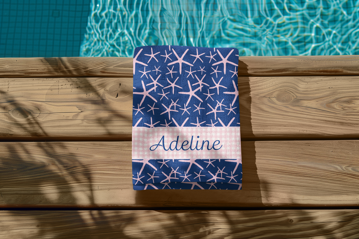 Starfish Beach Towel, Pink Starfish