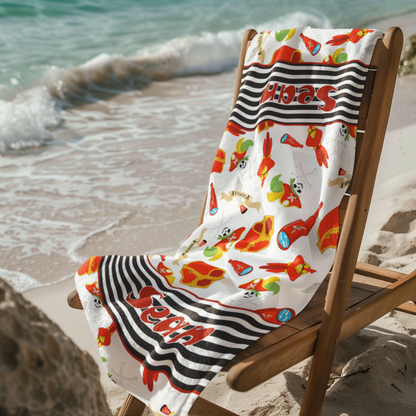 Pirate Beach Towel