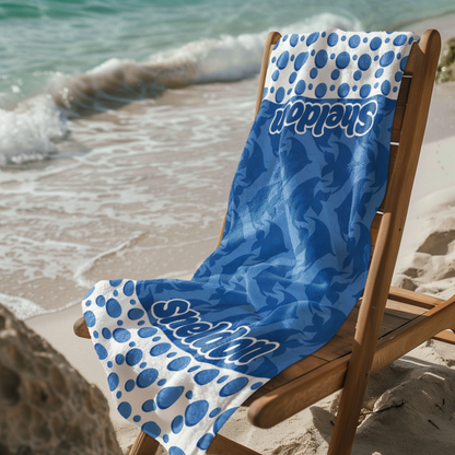 Ocean Blue Fish Beach Towel