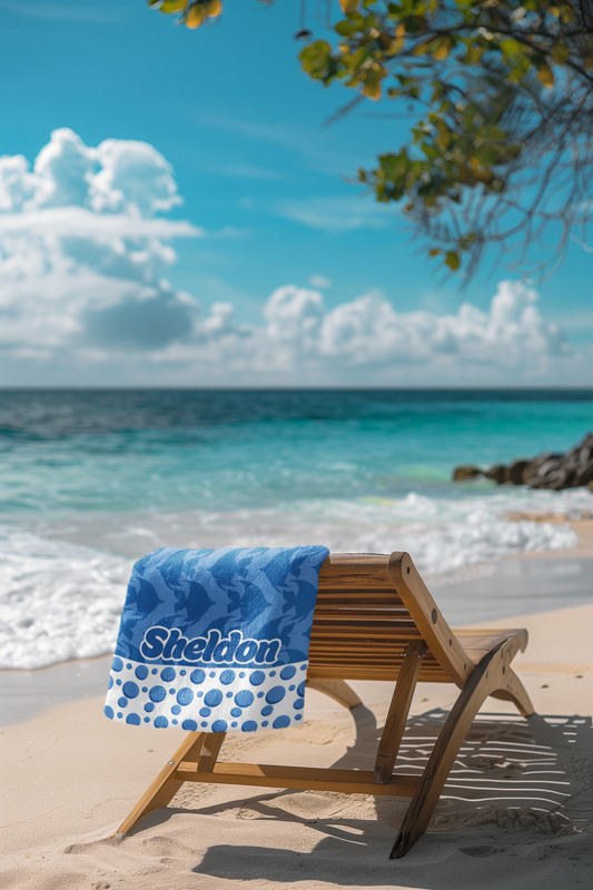 Ocean Blue Fish Beach Towel
