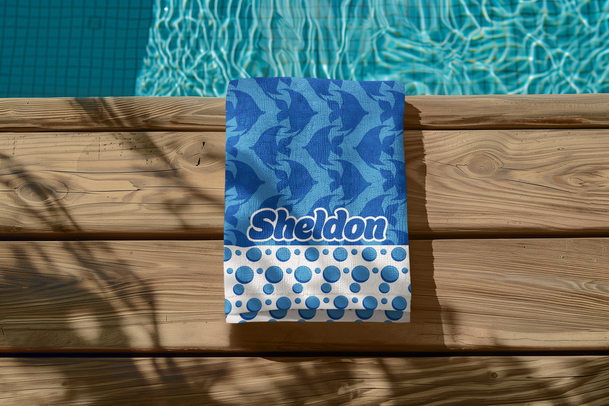Ocean Blue Fish Beach Towel