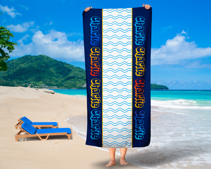 Neon Graffiti Beach Towel