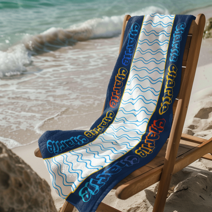 Neon Graffiti Beach Towel