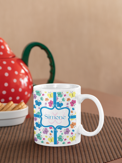 Butterfly Pattern Ceramic Mug