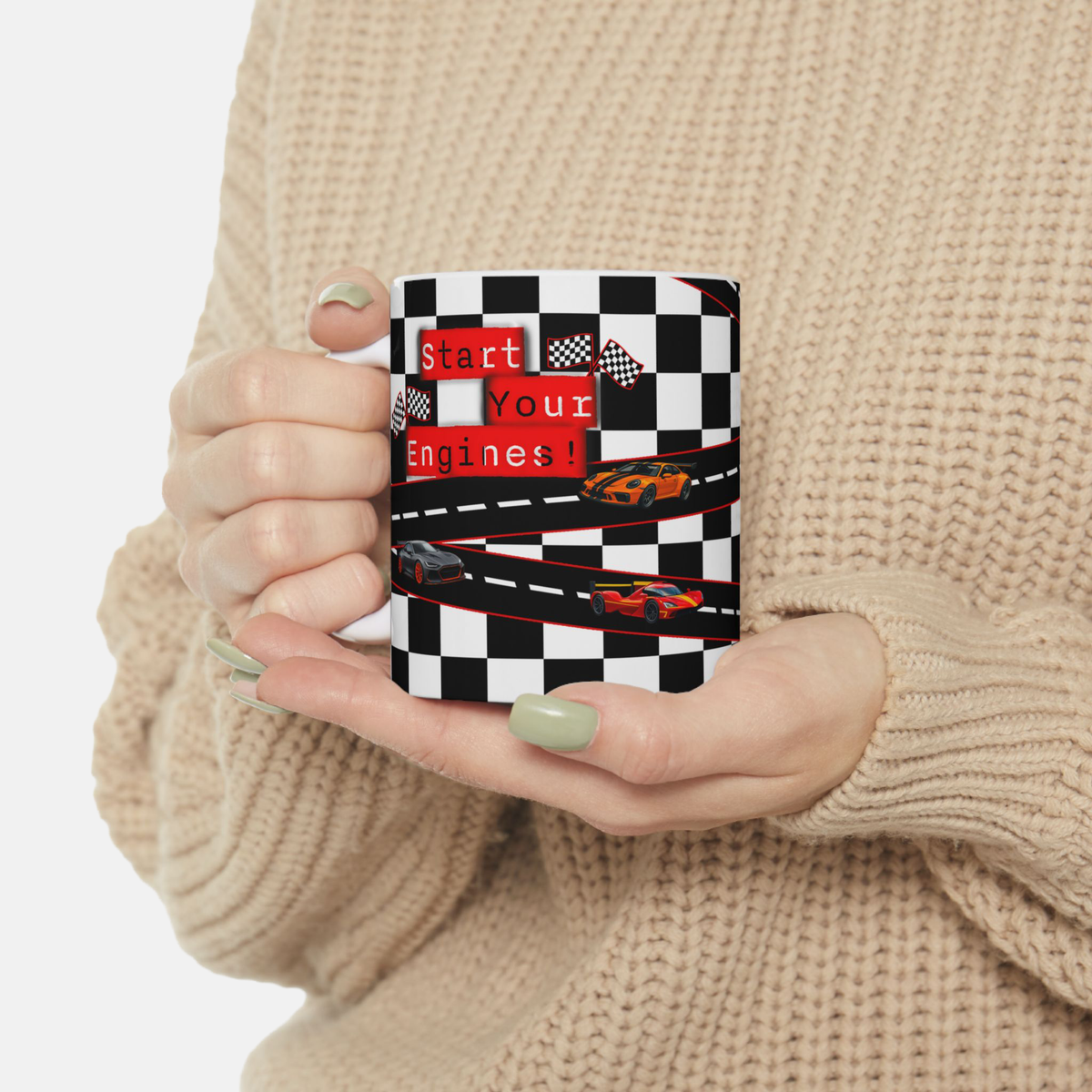 Race Car Track Mug
