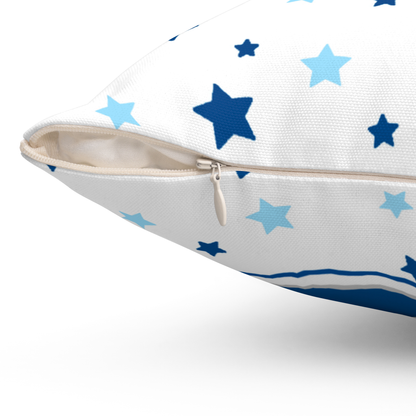Personalized Baby Boy Birth Stats Pillow, Elephant