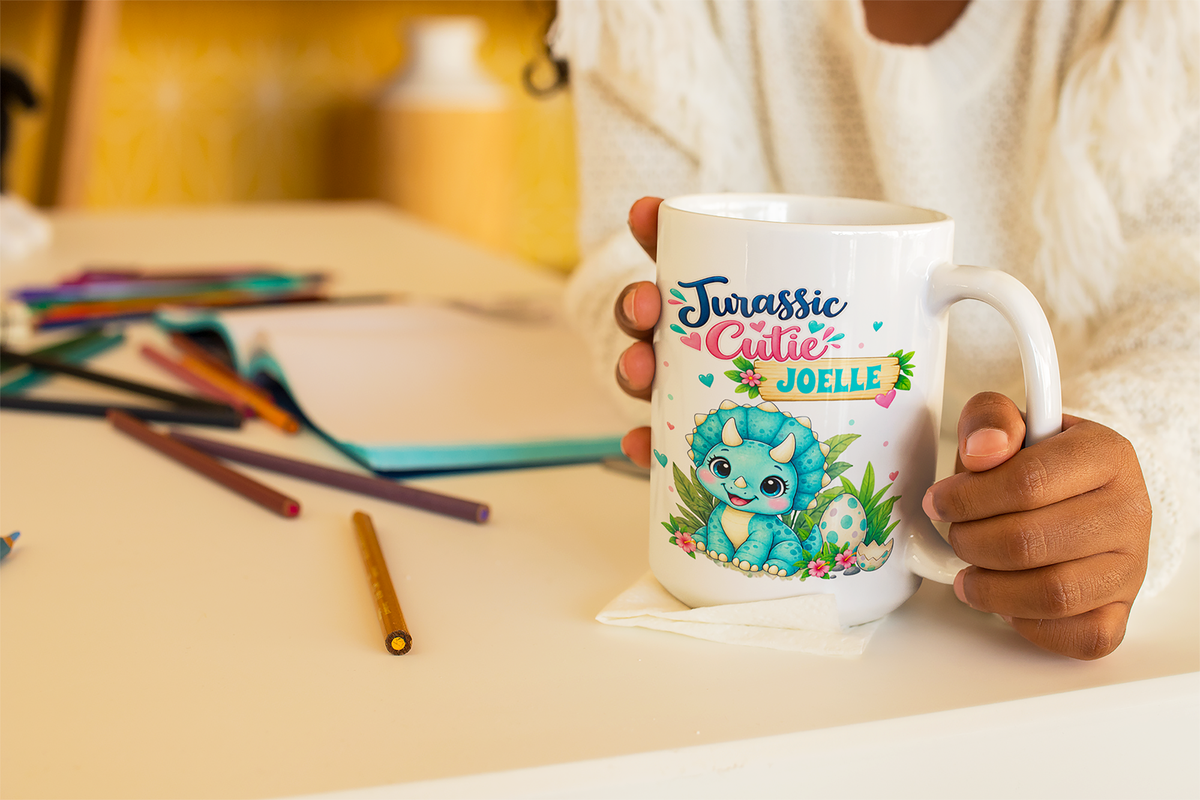 Personalized Jurassic Cutie Dinosaur Mug