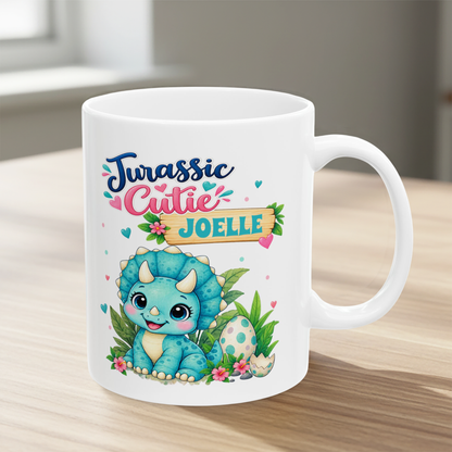 Personalized Jurassic Cutie Dinosaur Mug