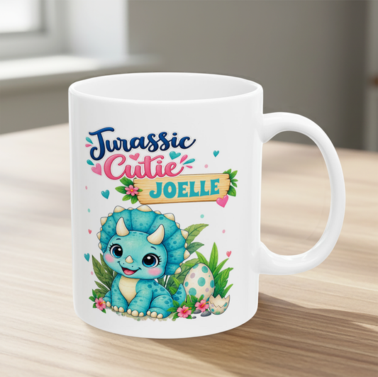 Personalized Jurassic Cutie Dinosaur Mug