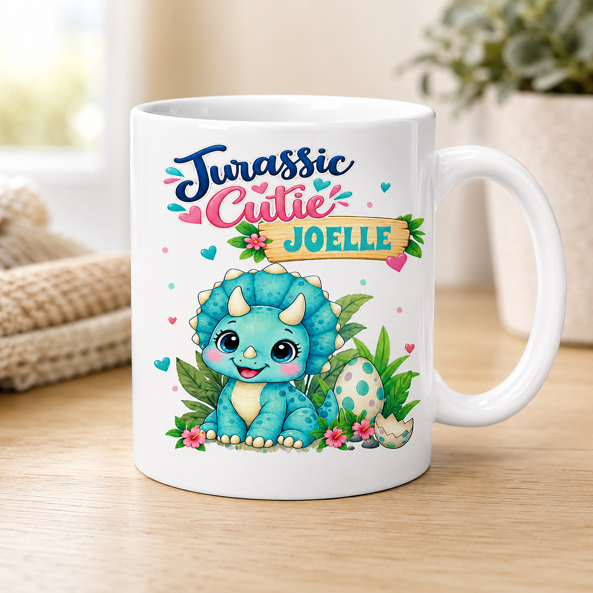 Personalized Jurassic Cutie Dinosaur Mug