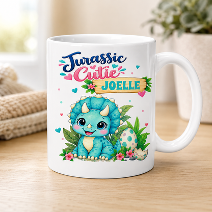 Personalized Jurassic Cutie Dinosaur Mug