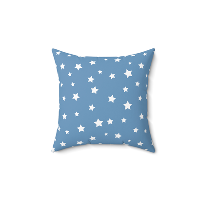 Baby Birth Stats Pillow — Blue Watercolor Elephant Personalized Birth Announcement