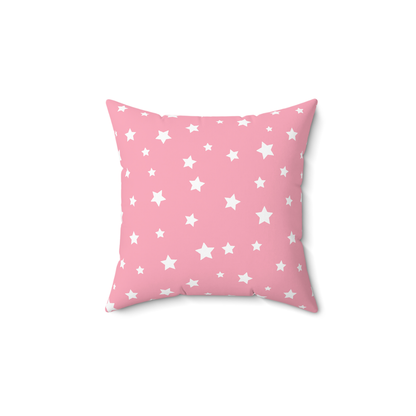 Baby Birth Stats Pillow — Pink Watercolor Elephant Personalized Birth Announcement