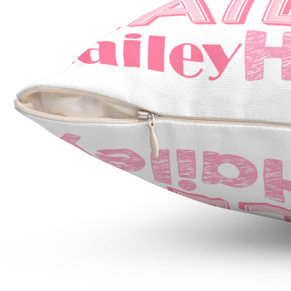 Customized Name Throw Pillow for Kids, Girls Room Decor