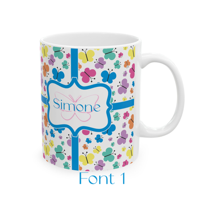 Butterfly Pattern Ceramic Mug