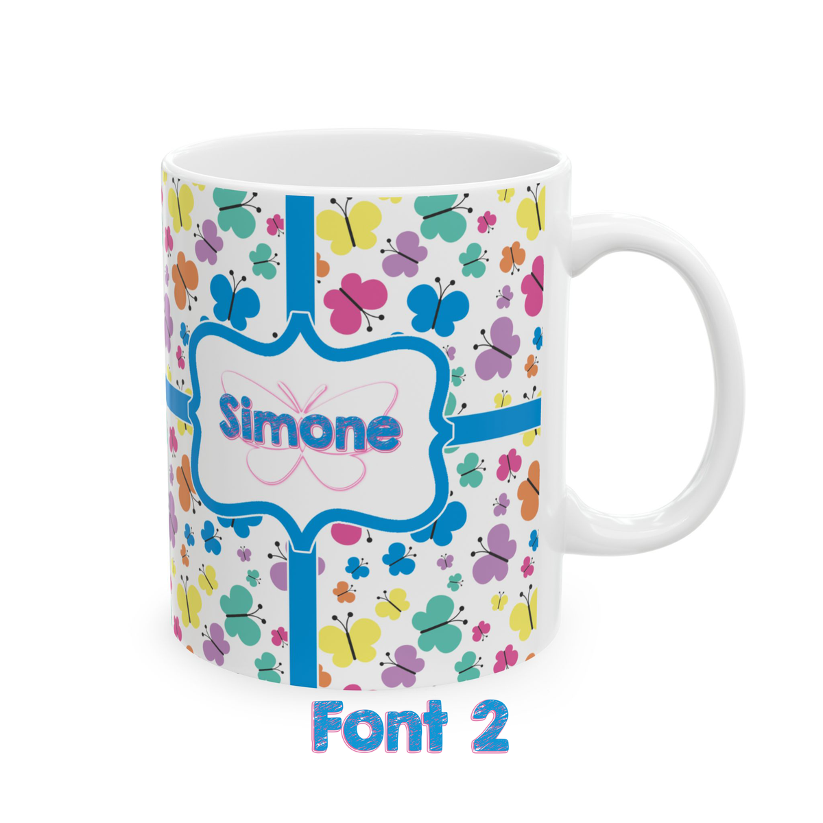 Butterfly Pattern Ceramic Mug