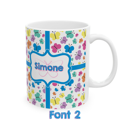 Butterfly Pattern Ceramic Mug