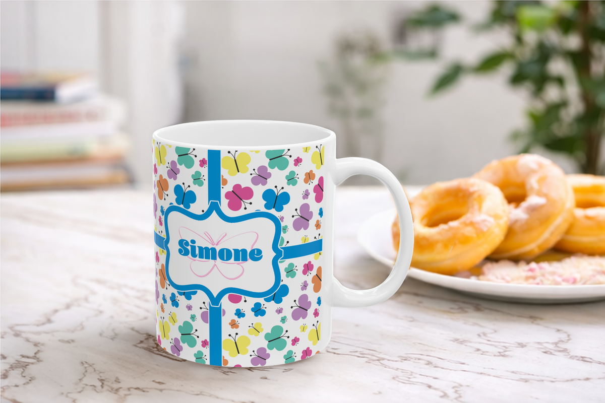 Butterfly Pattern Ceramic Mug