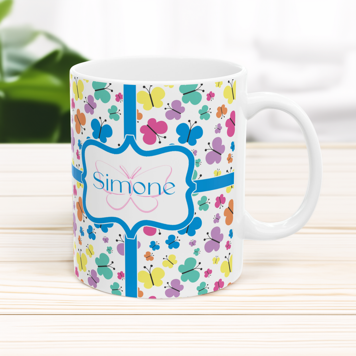 Butterfly Pattern Ceramic Mug