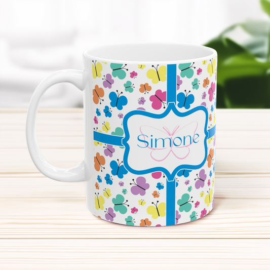 Butterfly Pattern Ceramic Mug