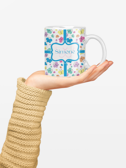 Butterfly Pattern Ceramic Mug