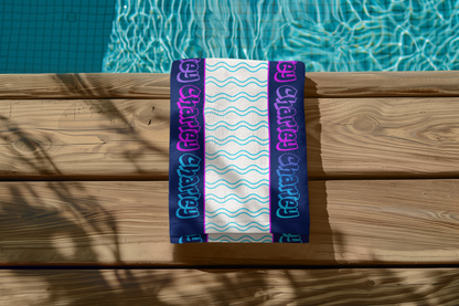 Neon Graffiti Beach Towel