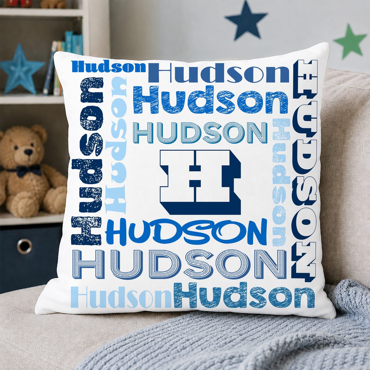Customized Name Throw Pillow for Kids