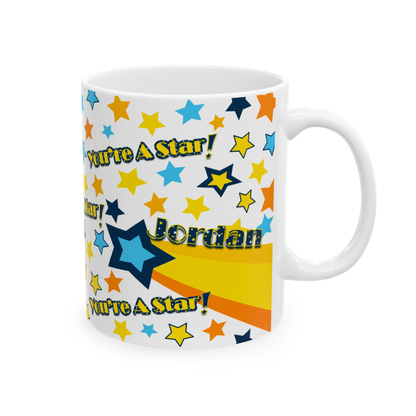 You’re A Star! Ceramic Mug, Red/Yellow/Blue
