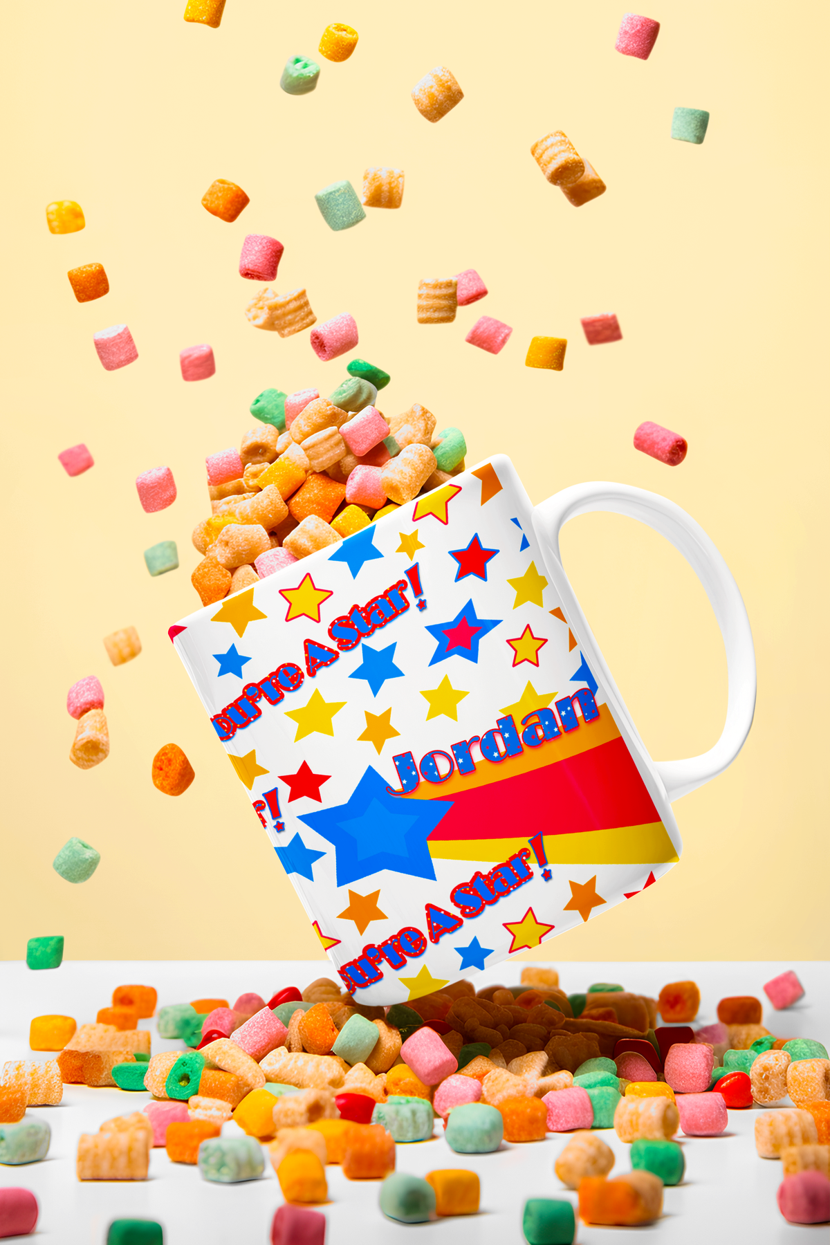You’re A Star! Ceramic Mug, Red/Yellow/Blue