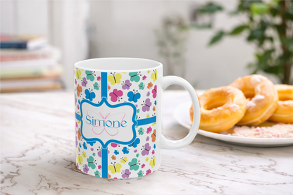 Butterfly Pattern Ceramic Mug