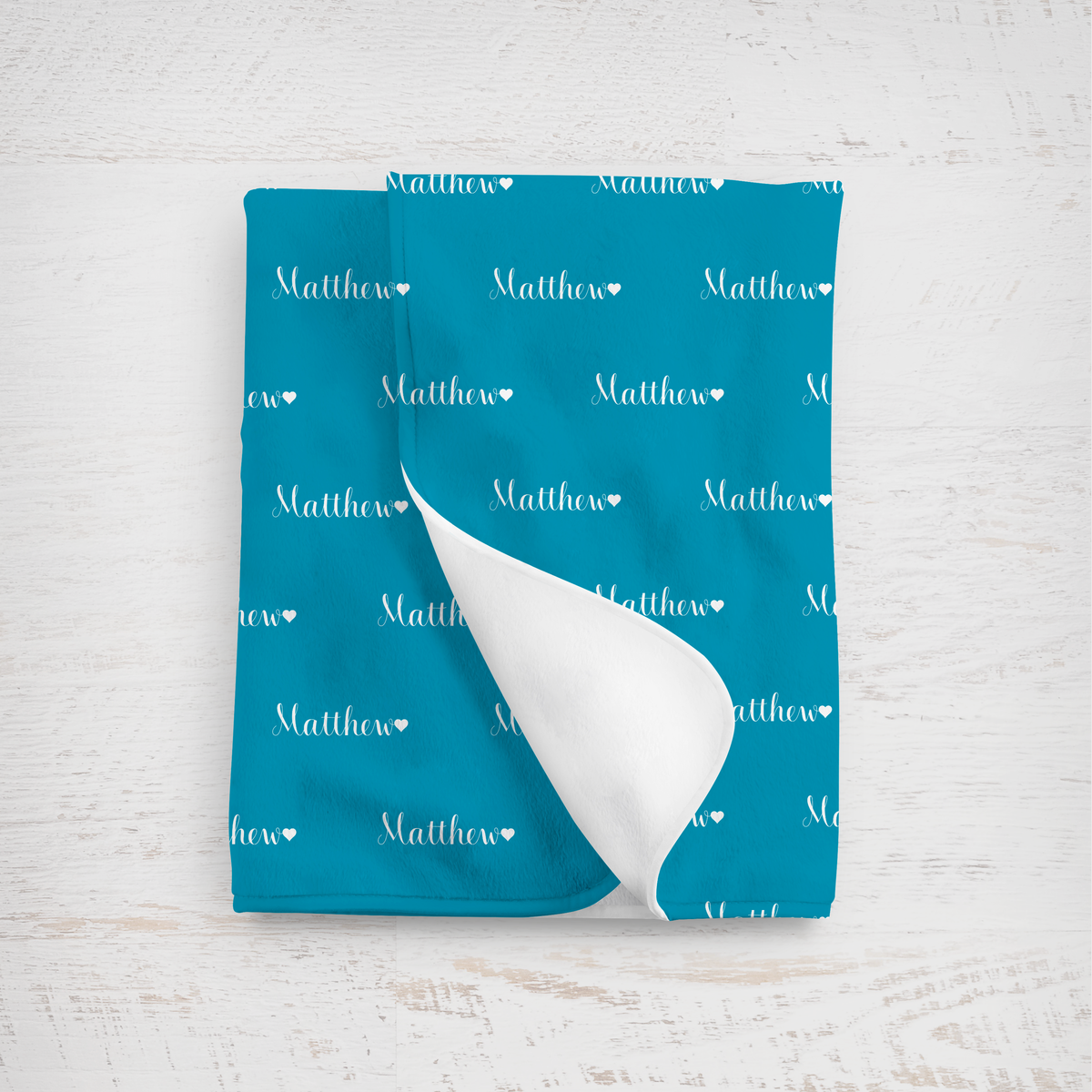 Newborn Name Blanket, Sweet Heart Baby Boy