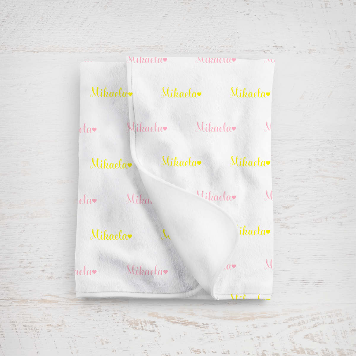 Newborn Name Blanket, Sweet Heart Baby Girl