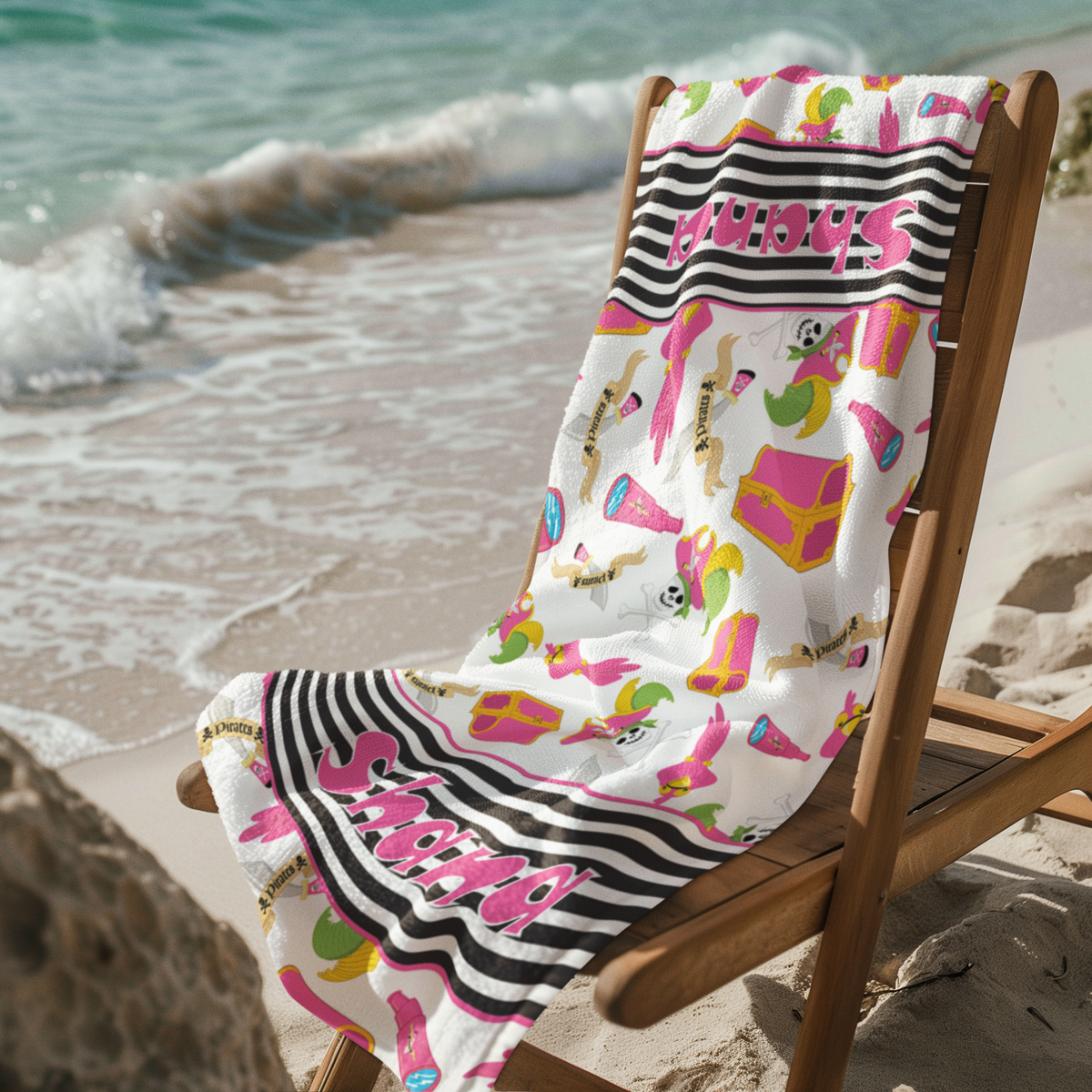 Pirate Beach Towel