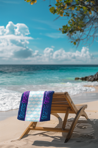 Neon Graffiti Beach Towel