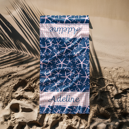Starfish Beach Towel, Pink Starfish