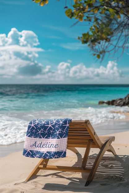 Starfish Beach Towel, Pink Starfish